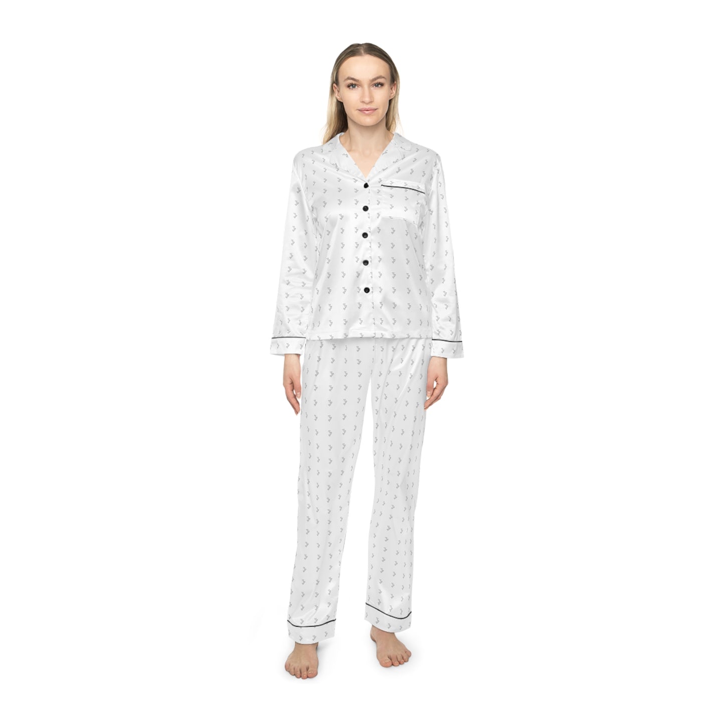 Hearts on your Sleeve- Women's Satin Pajamas