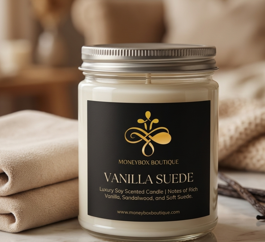 Vanilla Suede Luxury Soy Scented Candle