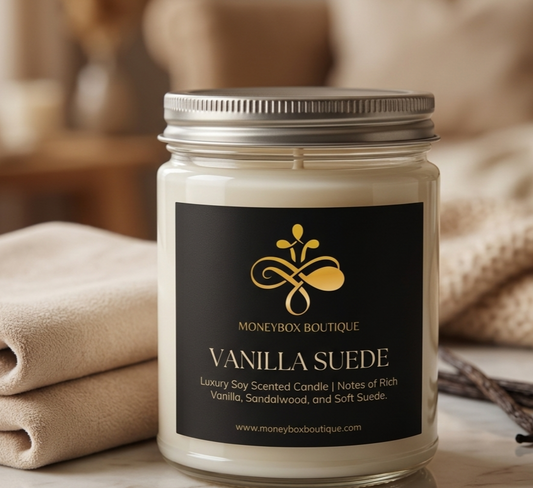 Vanilla Suede Luxury Soy Scented Candle